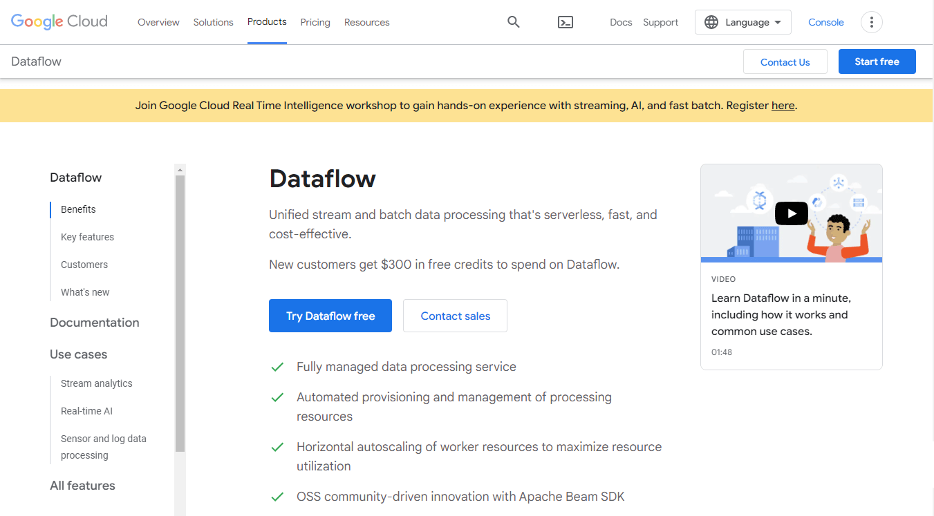 Data Streaming Technologies - Google Cloud Dataflow