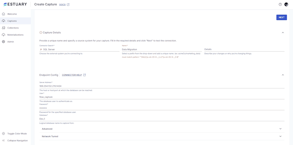 04 sql server to postgres capture details