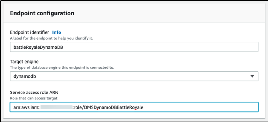 12-AWS DMS target Endpoint configuration page.png