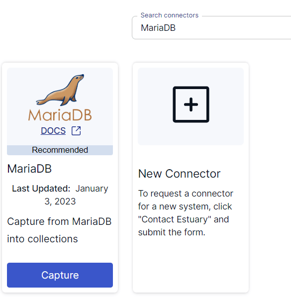 MariaDB connector search